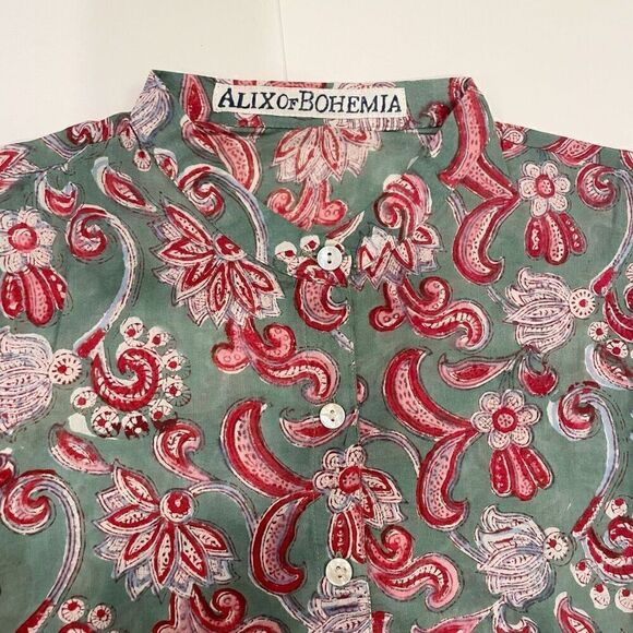 NWT Alix of Bohemia Annabel Lapland Shirt Blouse Floral Size Large - Picture 8 of 13